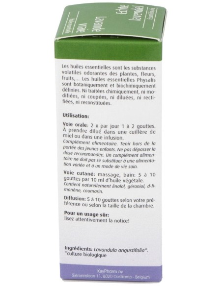 Esencia Lavanda Verdadera 30Ml. Bio de Physalis