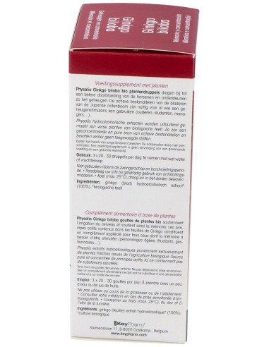 Ext. Ginkgo Biloba 100Ml. Bio de Physalis