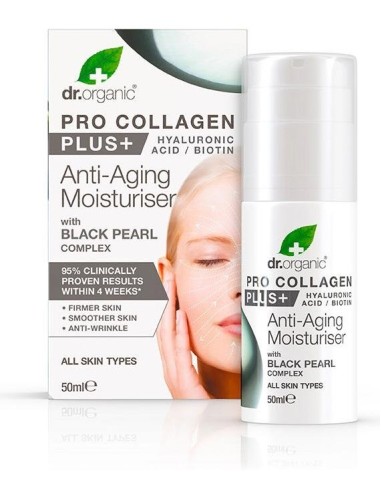 Crema Antiedad Pro-Collagen Plus Perla Negra 50Ml. de Dr. Organic