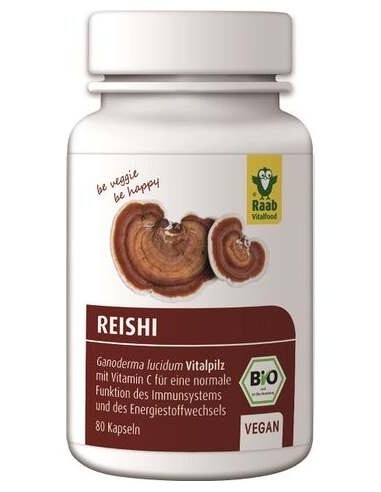 Reishi bio, 80 cápsulas de Raab Vitalfood