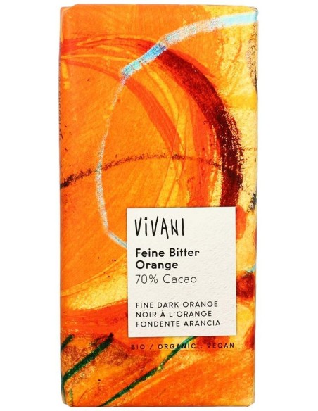 Chocolate Negro 70% Con Naranja 100Gr. Bio Vegan de Vivani