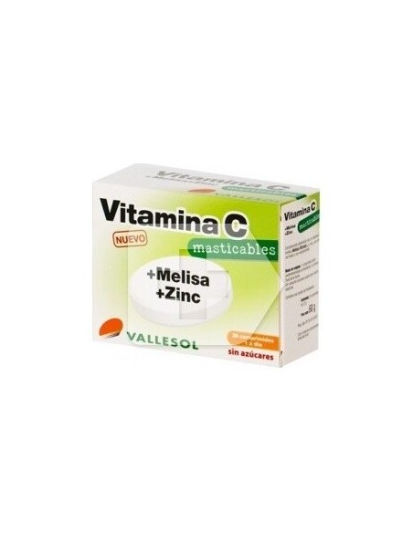 Vallesol Vit.C Melisa Zinc 24 comprimidosMasticable - Valles
