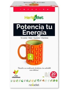 Herbodiet Potencia Tu Energia Envase de 20 bolsitas filtro de 1,5 g. de Novadiet 2