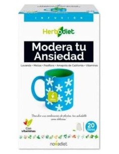 Herbodiet Modera Tu Ansiedad Envase de 20 bolsitas filtro de 1,5 g. de Novadiet 2
