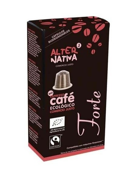 Cafe Forte 10Capsulas Biodegradables Eco de Alternativa 3