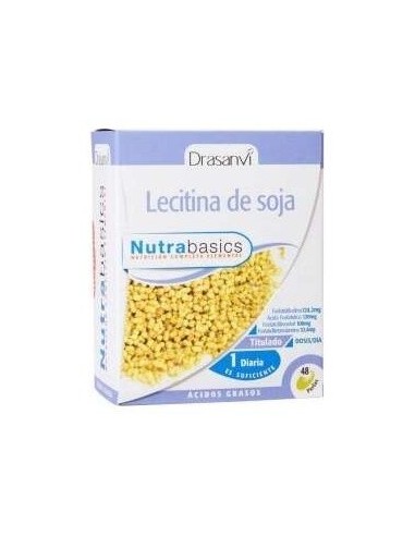 Lecitina Soja 1200Mg Bote 48 Perlas Nutrabasicos Drasanvi