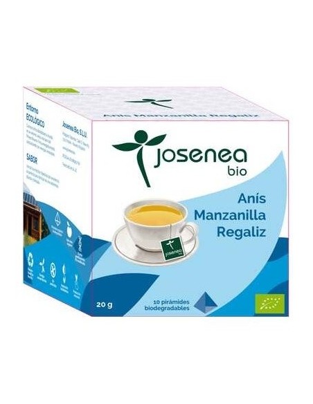 Anis-Manzanilla-Regaliz 10Piramides Ensobradas Bio de Josenea