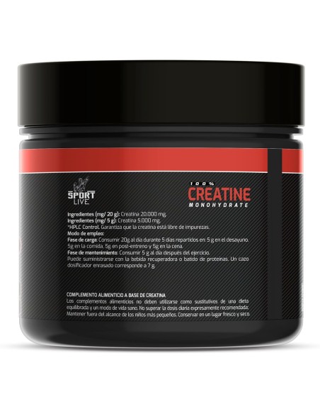 Creatina Monohidrato 300Gr. Sport Live de Drasanvi