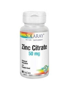 Zinc 50Mg. 60Cap. de Solaray
