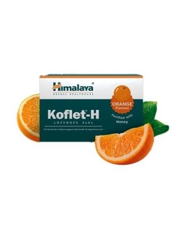 Pastillas Koflet Garganta Naranja 12 Comprimidos de Himalaya