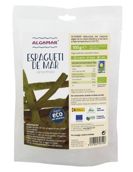 Alga Espagueti de Mar 100 g de Algamar