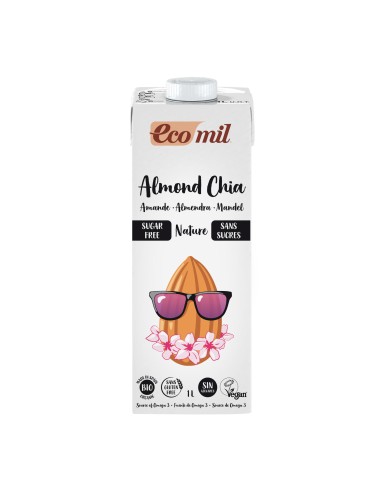 EcoMil Amêndoa-Chia Nature 1L | Bebida Natural Saudável