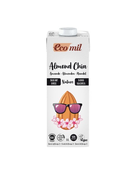 EcoMil Amêndoa-Chia Nature 1L | Bebida Natural Saudável