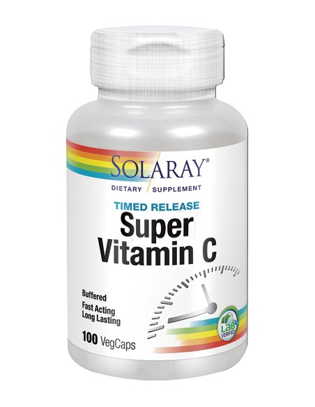 Super Vitamina C 100 Vcaps ( No Acid) de Solaray