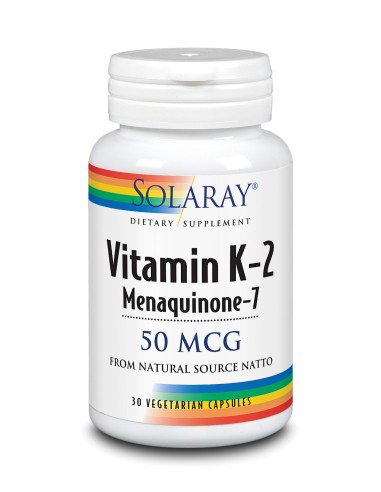 K2 Menaquinona-7 Solaray 30 Vegcaps | Salud Ósea Natural