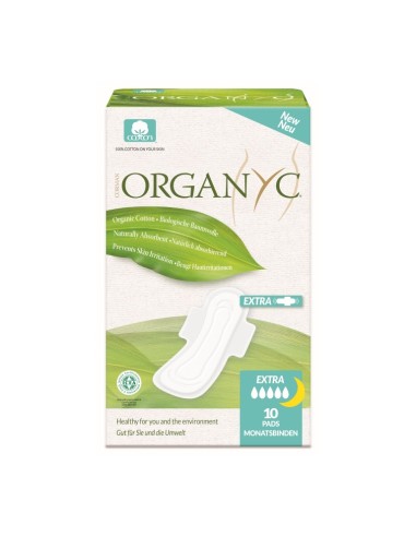 Compresas Alas Noche Organyc 10 U de Organyc