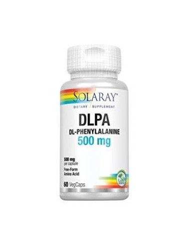 Dlpa Dl-Fenilalanina 500 mg - 60 cápsulas vegetales Solaray