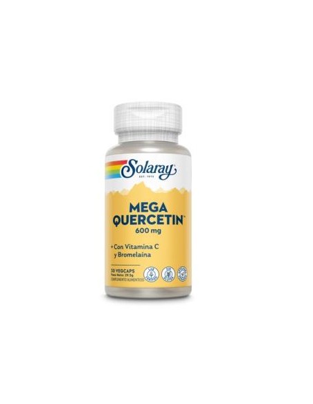 Small Mega Quercitin 600 mg Solaray - 30 cápsulas veganas