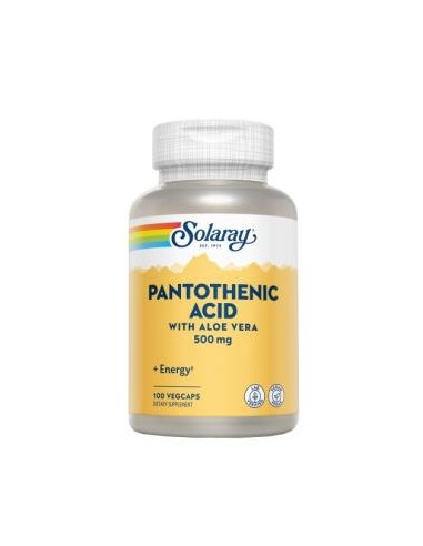 Pantothenic Acid 500 Mg - 100 Vegcaps de Solaray