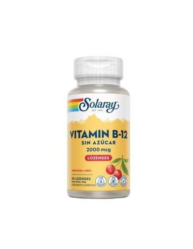 Vitamina B12 2000 mcg Solaray - 90 Comprimidos Sublinguales