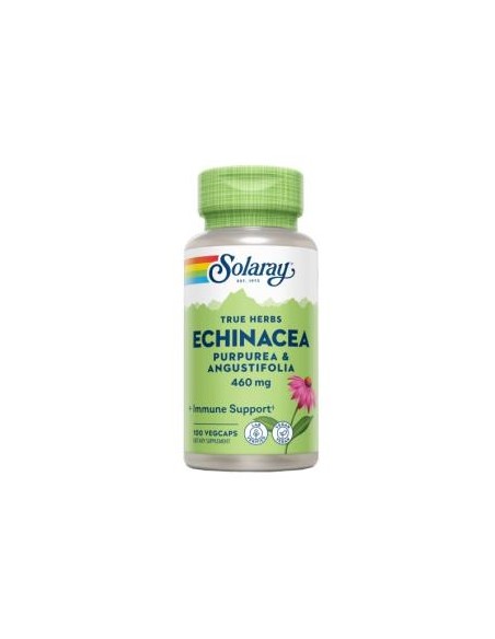 Echinacea 460 mg Solaray - 100 cápsulas vegetales naturales