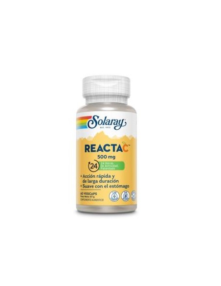 Reacta C 500 mg Solaray - 60 cápsulas vegetales naturales