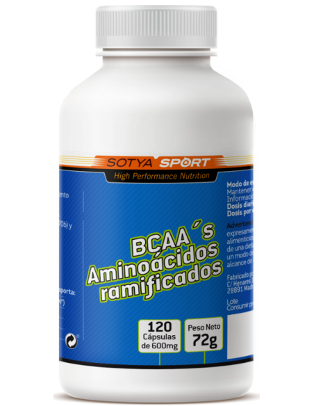 Bcaa'S (Aminoa.Ramificados) 120 Capsulas De 600Mg Sotya