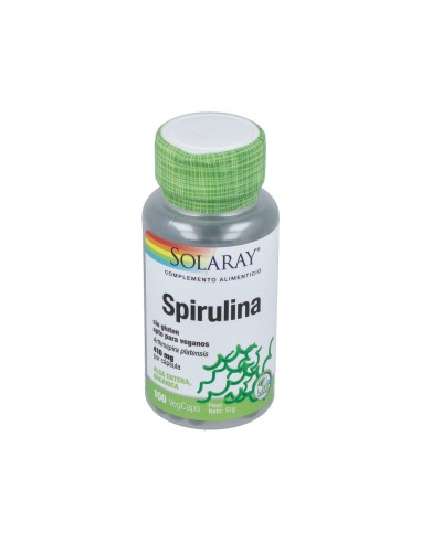Spirulina 410 mg Solaray - 100 cápsulas para energía natural