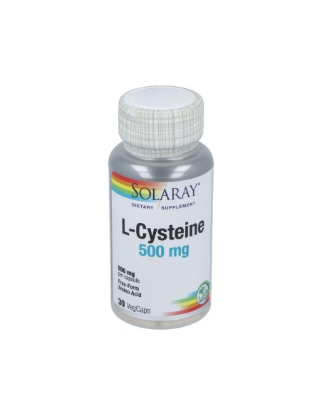 L-Cisteína 500mg Solaray - 30 Cápsulas para Vitalidad