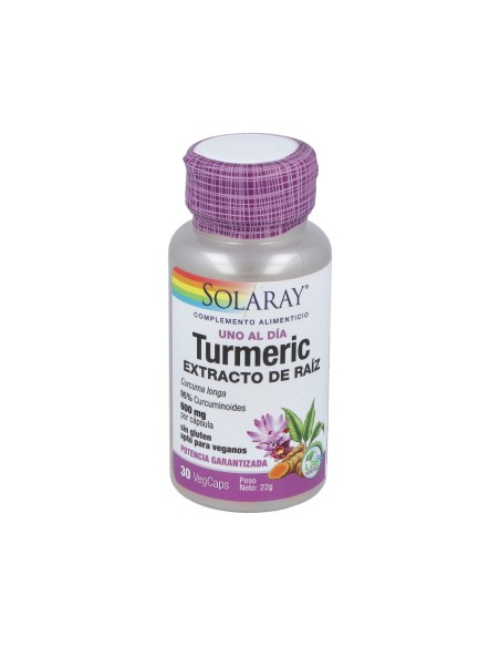 Turmeric 600Mg Solaray – Antiinflamatorio Natural 30 Cápsulas