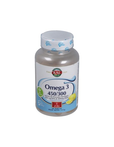 Omega 3 450/300 Solaray – 60 Perlas para Salud Cardiaca