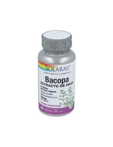 Bacopa 100mg Solaray 60 cápsulas – Memoria y concentración