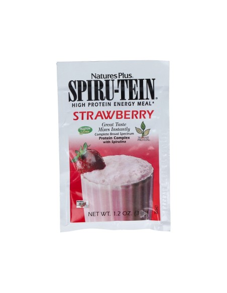 Spiru-Tein Morango 34Gr - Suplemento Nutricional Natures Plus