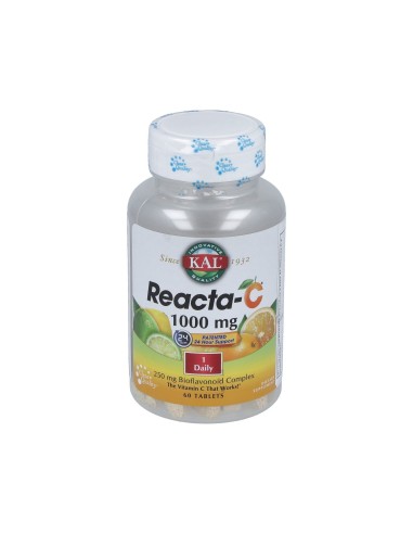 Reacta-C 1000mg Solaray | 60 Comprimidos Vitamina C Salud