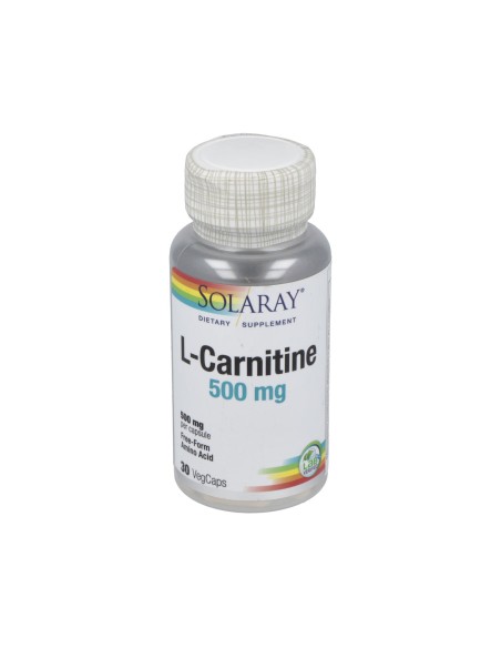 L-Carnitina 500mg Solaray - 30 Cápsulas para Energía y Vitalidad