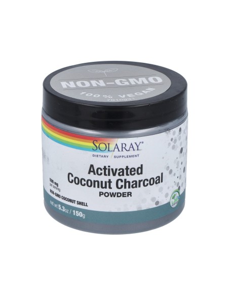 Charcoal Coconut Activated Carbon Activo 150Gr. de Solaray