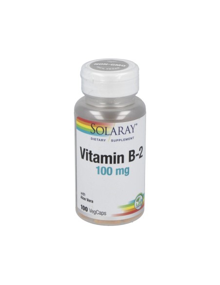 B2 100mg Solaray | 100 Cápsulas Vegetales para Energía Vital