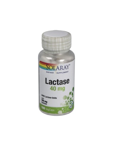 Solaray Lactase 40mg 4000 FCC - 100 Cápsulas Veganas