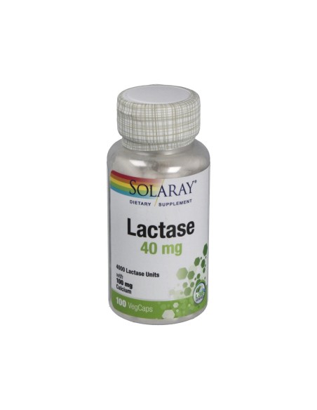 Solaray Lactase 40mg 4000 FCC - 100 Cápsulas Veganas