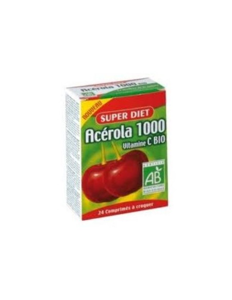 Acerola Bio 1000 Super Diet - 24 Comprimidos Masticables