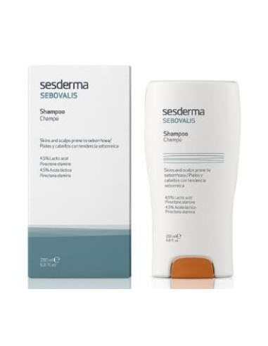 Sebovalis Shampoo 200ml Sesderma - Trata Problemas do Couro Cabeludo