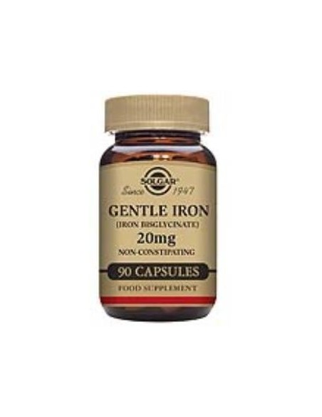 Hierro Gentle (No Estriñe) 20Mg. 90Cap. de Solgar
