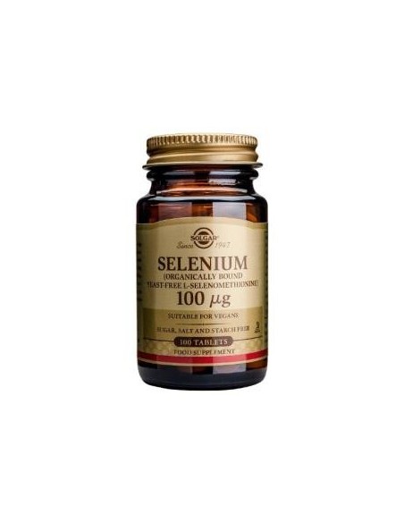 Selenio 100Mcg (Sin Levadura) 100Comp de Solgar