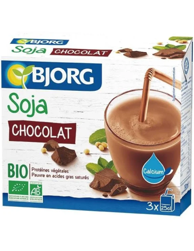 Bebida Vegetal Soja Chocolate y Calcio Bio Bjorg 3x25cl