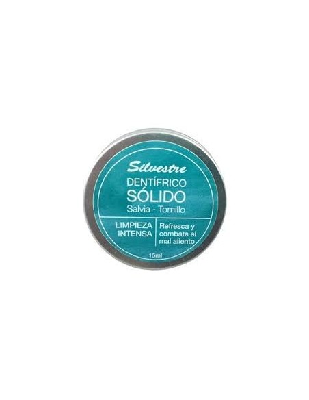 Dentifrico Solido Salvia Tomillo 15Ml Verde de Silvestre