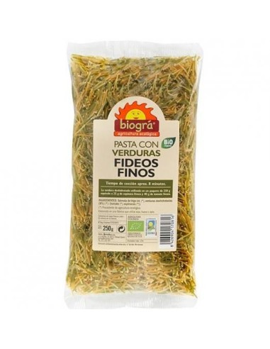 Fideos Finos Con Verduras 250 gramos Bio de Biogra
