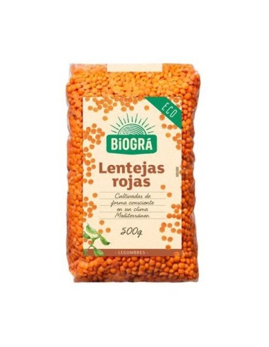 Lentejas Rojas 500G Biogra Bio (Para Pures) de Bio