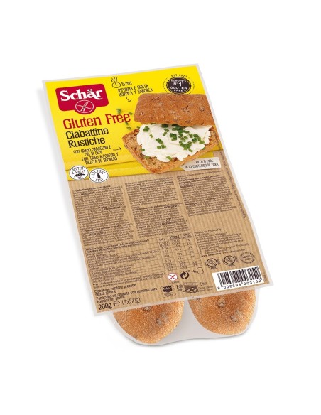 Pan Ciabattine Rustica Chapata 200 Gramos Sg Schar