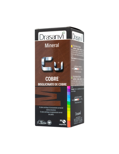 Mineral Bisglicinato Cobre 90 Comp de Drasanvi