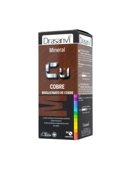 Mineral Bisglicinato Cobre 90 Comp de Drasanvi